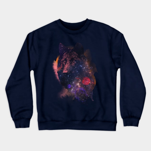 Universal Wolf Crewneck Sweatshirt by astronaut